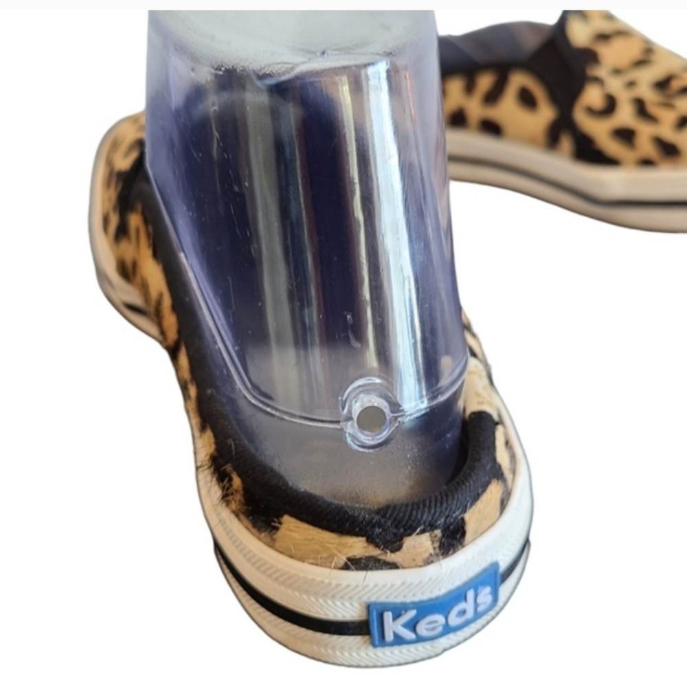 Kate Spade Keds Leopard Pattern Slip-On Shoes 7.5 Pony Hair Casual Skater Boho - Picture 4 of 6